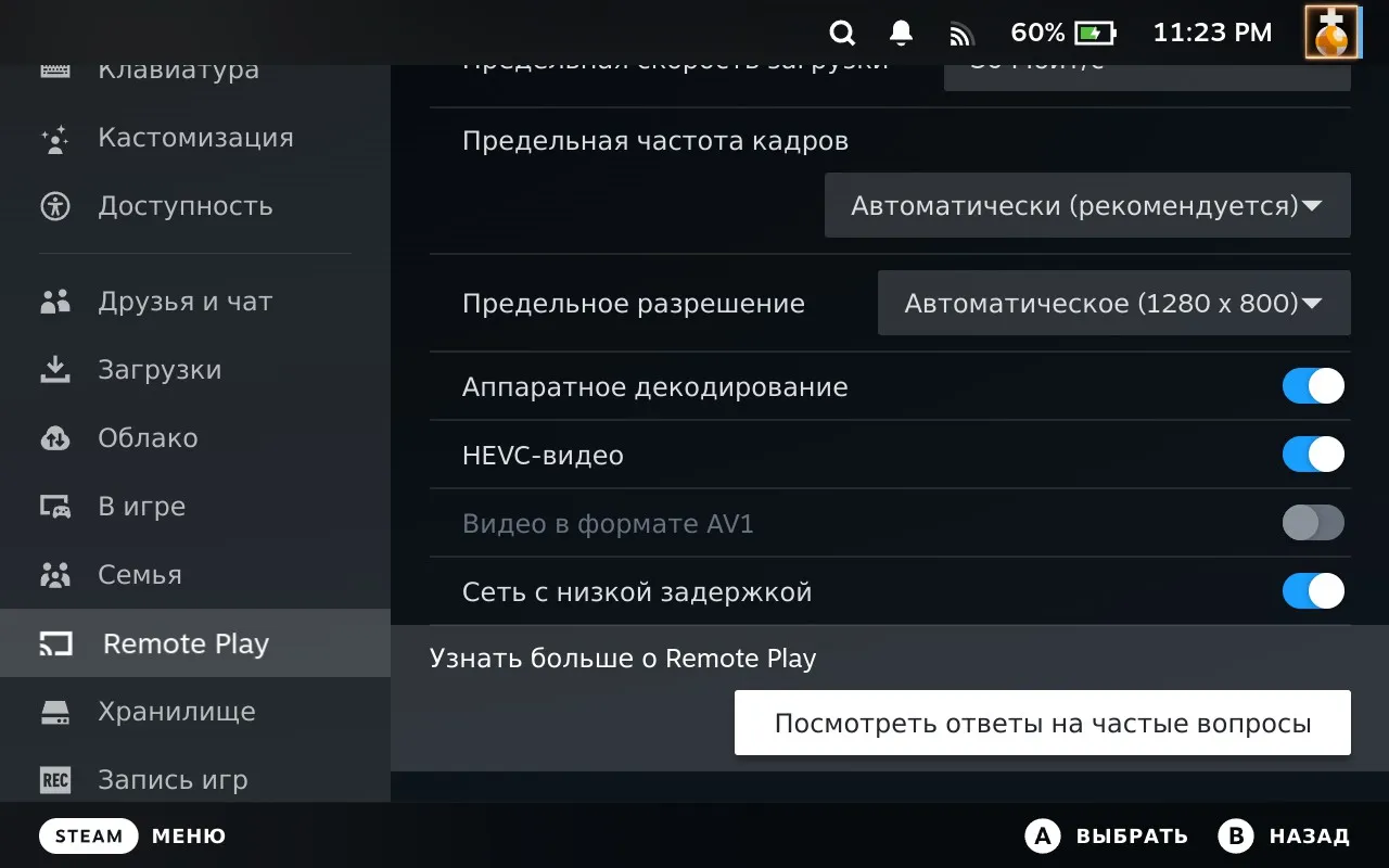 Remote Play Settings on Steam Deck - Step 3